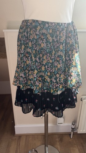Flowered ruffle rara skirt - /,