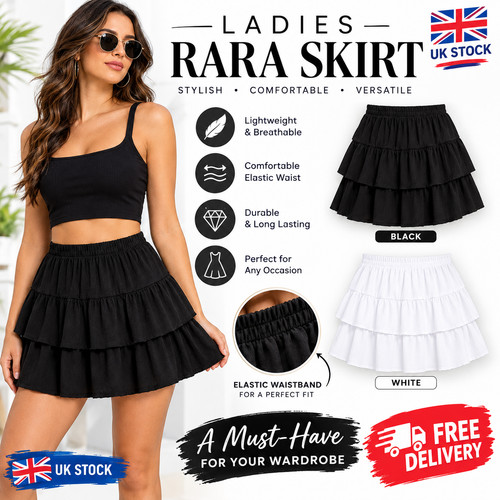 Ladies rara mini skirt layered - ladies,