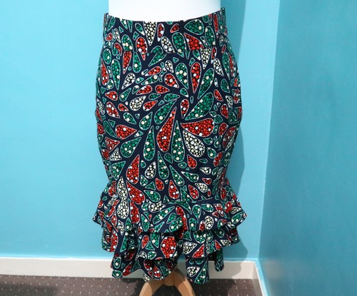 Ruffled ankara print - ra,