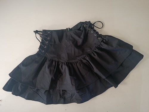 Y2k black corset mini - mini, skirt