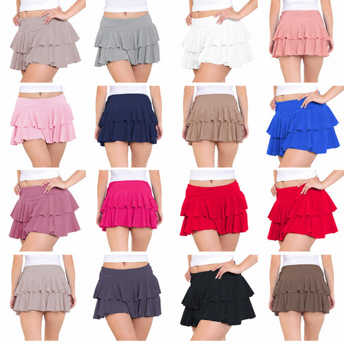 Ladies rara mini skirt layered - ladies,
