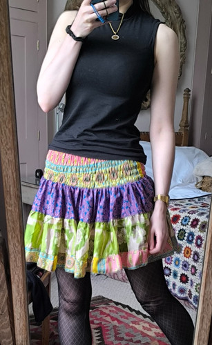 Silk mini rara skirt - 80%, hippy