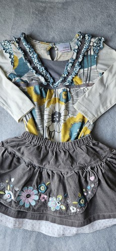 Vintage brown mustard teal - brown,