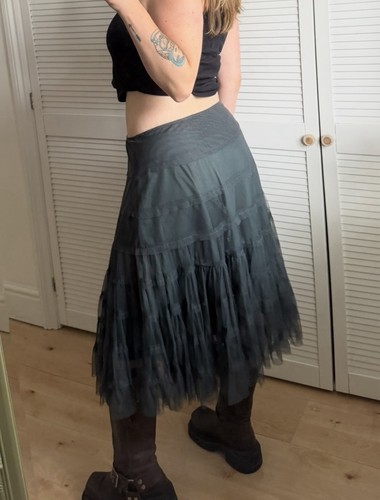 Vintage y2k tulle mesh skirt - mesh,
